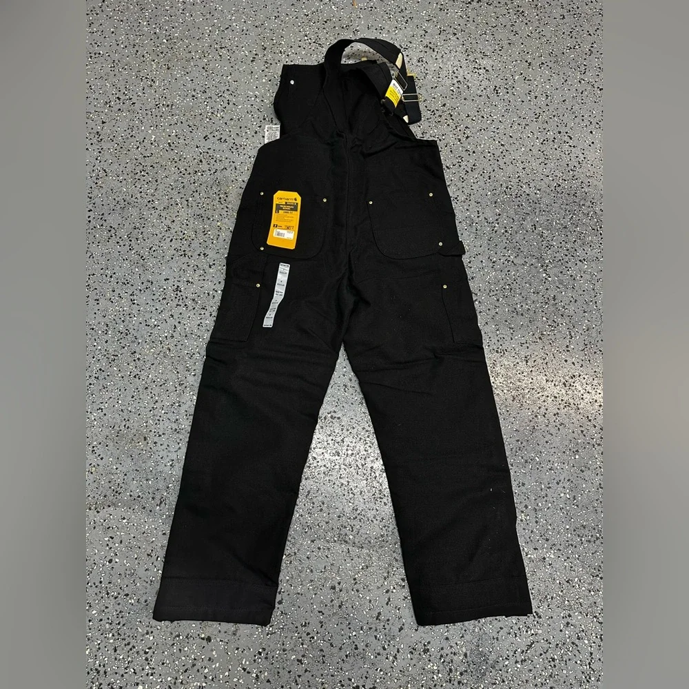 Carhartt mens Loose Fit Washed Duck Insulated Bib Overall SIZE XXL - Picture 4 of 6